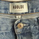 AGOLDE 90s Mid Rise Straight Distressed Blue Denim Jeans size 30 Photo 2
