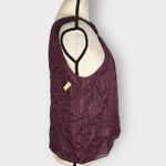 Frame  Draped Textured 100% Silk Halter Top in Cabernet Women's Size Medium NWT Photo 5