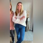 SO NWT  Cable Knit V-Neck Pullover Plush Sweater Camel Tan Sz S Photo 3