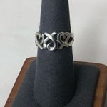 Tiffany & Co. Peretti 925 Sterling Silver Triple Heart Ring Blue Box Dust Bag Photo 7