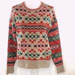 Aeropostale  Geometric Design Sweater With Reverse Knit Long Sleeves Size Large Photo 0