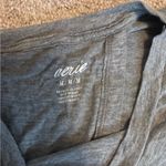 Aerie  Light Gray Heather Cold Shoulder Open Back "Backless" 3/4 Sleeve Top Photo 4