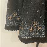 Covelo wool embroidered embellished coat jacket L Gray Size L Photo 3