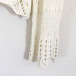 POL NEW  Open Weave Crochet Knit Bell Sleeve Sweater in Cream Off White Size S Photo 6