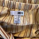 Amuse Society Yellow Tie Back Striped Maxi Dress Size X-Small Boho Photo 7