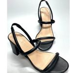J.Crew Black Lucie Slingback Block Heel Sandals Women's Size 9 Photo 0
