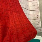 Nicole Miller Original tropical red linen blend midi dress size large lagenlook Photo 5