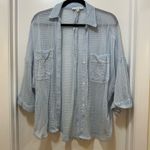 HYFVE Light Blue Knit Button Down Photo 0