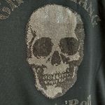 Chubby Gang Japanese Black Rhinestone Rock N Roll Skull Tank Top M Size M Photo 3