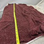 a.gain  Angora Sweater Vest Womens Size L Burgandy Longline Pockets Boho Festival Photo 8