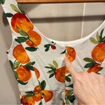 Chetta B Cute  oranges fit and flare pleated dress scoop neck vintage look Photo 8