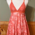 French affair  NWT Babydoll gown with lace. Size small color Peach Echo Photo 0