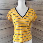 Tommy Hilfiger Vintage  Tommy Jeans Yellow Striped T-Shirt Photo 0