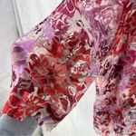 Elementz  Woman Sheer‎ Burnout Floral Lace Button Front Collared Shirt 3X Photo 6