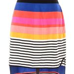 ASOS  Women's Multicolor Striped High-Low Skirt - Size 10 Photo 1