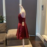 Women’s Burgundy Short Prom Party Dress NWT Medium Photo 2