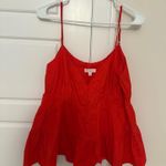 A loves A  red ruffle top Photo 1