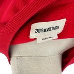 Zadig & Voltaire Fight 4 Love Sweatshirt Top Upper Foil Red Silver Size XS Photo 7