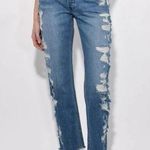 3 X 1 Denim Button Fly Higher Ground Boyfriend Slim Distressed Jeans Size 25 Photo 0