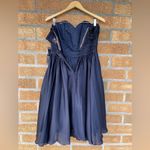 ml monique lhuillier strapless dress size 6 Blue Photo 4