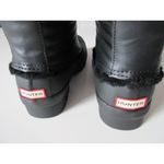 Hunter NIB Original Shearling Lined Pac in Black Lace-up Rain Boots US 6 $235 Photo 3