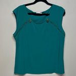 Calvin Klein Teal Sleeveless Blouse Photo 0
