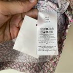 Ganni  NEW Floral Print Cotton Double-Collar Button Down Shirt Gray/Pink Sz 36 Photo 10