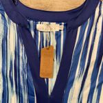 iRelax Nightgown Coverup Blue Printed Size L/XL Short Sleeve Light‎ Dress V Neck Size L Photo 1