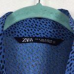 ZARA  Blue Polka Dot Tie Neck Flowy Oversized Blouse Small Chic Fairy 90s Photo 5