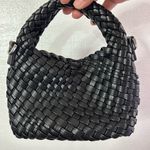 Mini Black Woven Hobo Crossbody Bag Photo 0