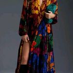 Anthropologie  Siddhartha Bansal Button-Front Tiered Floral Maxi Dress Si… Photo 1