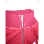 True Religion New NWT Womens Designer Big T Sweat Jacket Terry Red White Zip XS Photo 4