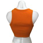 ZARA  Orange Ribbed Knit High Neck Sleeveless Pullover Crop Sweater Vest Top Sz S Photo 1