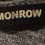 Monrow Rib Contrast Gray Black Drawstring Linen Tank Dress Medium Multiple Photo 5