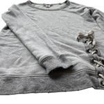 Workshop Republic Clothing Workshop Republic Sweatshirt Gray Medium Distressed Corset French Terry Tunic Photo 5