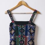 Bandit & the Babe Bermuda Patchwork Mini Dress Small Multicolor Boho Festival Black Photo 5