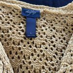 Daytrip  Crochet Open Front Cardigan Butterscotch Lrg Cozy Relaxed Soft Grannycor Photo 3