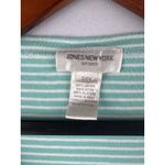 Jones New York Sport Small Green & White Striped Cotton Top Womens Photo 2