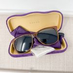 Gucci 57mm Havana Sunglasses with Brown Lenses, EUC, MSRP $370 Photo 1