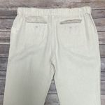 Joie  Ivory Woven Linen Stuva Elastic Waistband Lightweight Joggers *RUNS LOOSE* Photo 5