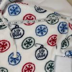 Life is Good Women's XS Fleece Hooded Sleep Cozy Shirt Dress Christmas Ornaments Photo 10