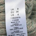 ASOS Design Women's Green Rib Knit Button Down Collar Cardigan Sweater Top Sz 4 Photo 3