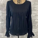 Gap  Black Eyelet Sleeve Top Photo 0