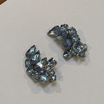 Pretty Light Blue Rhinestone / Silver Tone Clip Photo 1