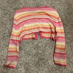 Striped Pink Cardigan Top Photo 1