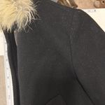 J.Crew Coat Women size 4 Black Tan Stadium Cloth Nellie Gori Wool Blend Utility Photo 13