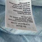 Topshop NWT  Blue Puff Sleeve Taffeta Crop Top Photo 6