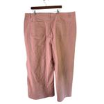 Agnes Orinda Cropped Wide Leg Jeans‎ Frayed Pockets Pink Casual 4X Size 32 Photo 9