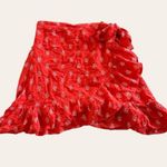 Beachgold Red Ruffle Wrap Skirt Photo 0