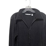 Cyrus Pleated Button Down Collared Shirt Black Women’s Size Large Photo 2